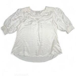 Hale Bob Los Angeles White Silk Blouse, M